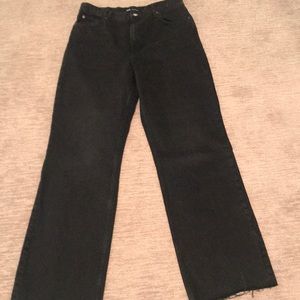 Zara wide leg high-rise black denim jeans